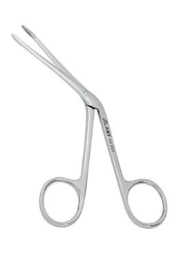 Щипцы тампонные ушные изогнутые 140 мм:uz:Egri quloq tampon forsepslari 140 mm