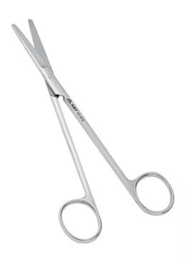 Ножницы  тупоконечные вертикально-изогнутые:uz:To'mtoq uchli qaychi, vertikal kavisli