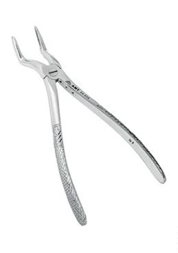 Щипцы со средними губками для удаления корней зубов верхней челюсти N°51:uz:Yuqori jag'ning ildizini olish uchun o'rta jag'lar bilan olib tashlash forsepslari N°51