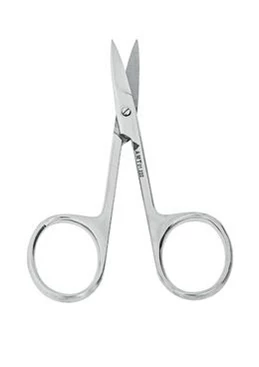 Ножницы глазные остроконечные вертикально-изогнутые 113 мм:uz:O'tkir vertikal kavisli ko'zli qaychi 113 mm