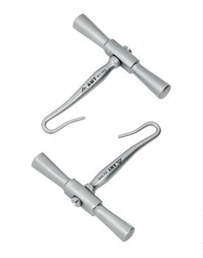 Ручки к пилам проволочным  витым хирургическим:uz:Jarrohlik o'ralgan simli arra uchun tutqichlar