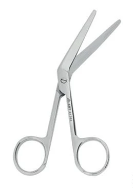 Ножницы для резекции носовых раковин горизонтально-изогнутые 160 мм:uz:Gorizontal kavisli burun turbinasi rezektsiya qaychi 160 mm