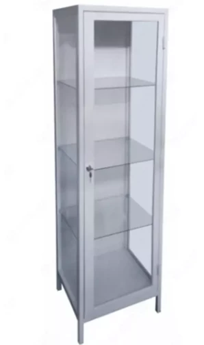 Медицинский шкаф (для хранения лекарств, с тремя металлическими стенками):uz:Tibbiy shkaf (dori-darmonlarni saqlash uchun, uchta metall devor bilan)