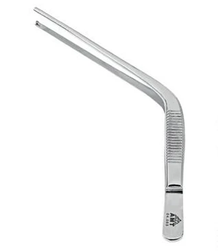 Пинцет ушной хирургический горизонтально-изогнутый 105 мм:uz:Gorizontal kavisli jarrohlik quloq pinsetlari 105 mm