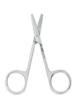 Ножницы  тупоконечные вертикально-изогнутые 100 мм:uz:To'mtoq vertikal kavisli qaychi 100 mm