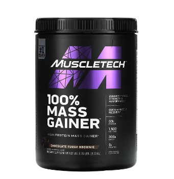 MuscleTech, 100% для набора массы, шоколадное брауни, 2,33 кг (5,15 фунта):uz:MuscleTech, 100% massa ortishi, shokoladli jigarrang, 5,15 funt (2,33 kg)