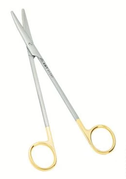 Ножницы дессекционные армированные твердосплавными пластинами вертикально-изогнутые 180 мм:uz:Vertikal kavisli karbid uchli diseksiyon qaychi 180 mm