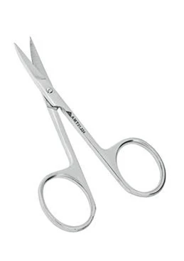 Ножницы с узкими закругленными лезвиями вертикально-изогнутые 175 мм :uz:Tor dumaloq pichoqli qaychi vertikal kavisli 175 mm