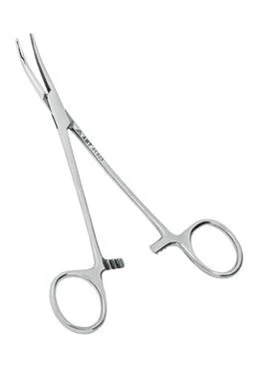 Зажим кровоостанавливающий типа «Москит» вертикально-изогнутый 153 мм:uz:Pashsha tipidagi gemostatik qisqich 153 mm