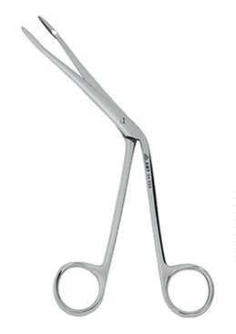 Щипцы тампонные носовые изогнутые 200 мм:uz:Egri burun tampon forsepslari 200 mm