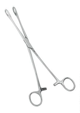 Щипцы кишечные окончатые  для взрослых прямые 240 мм:uz:Kattalar uchun to'g'ri ichak fenestrali forseps 240 mm