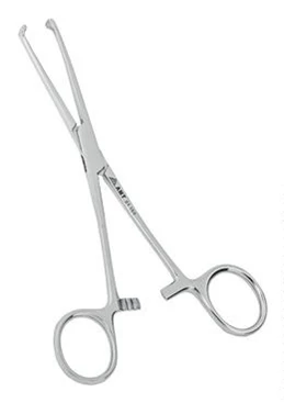 Зажим  для захватывания кишечной стенки прямой 150 мм:uz:Ichak devorini tekis 150 mm ushlash uchun qisqich