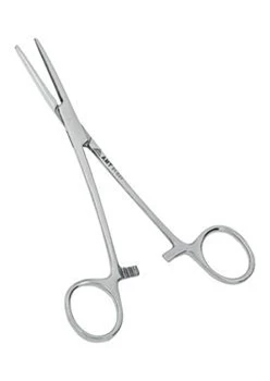 Зажим кровоостанавливающий 1х2 зубый зубчатый прямой:uz:1x2 tishli tekis gemostatik qisqich