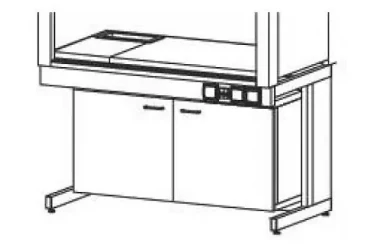 Тумбы подвесные к вытяжным шкафам металлическим (малая ТНшву без вытяжки)