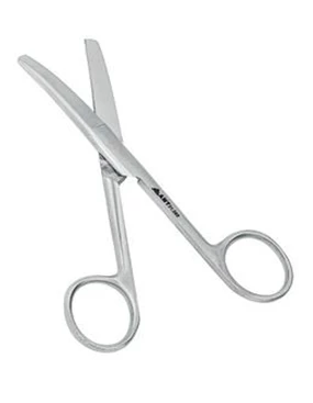 Ножницы с 1-м острым концом прямые:uz:1 o'tkir uchli qaychi, tekis