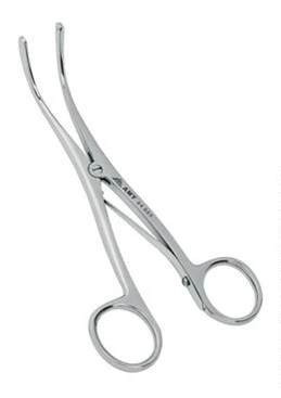 Расширитель трахеотомический для разведения краев раны при трахеотомии 125 мм:uz:Traxeotomiya paytida yaraning chetlarini yoyish uchun traxeotomiya retraktori 125 mm