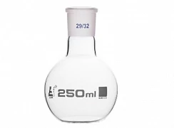 Yassi tubli shisha 500 ml, shlif 29/32, borosilikat shisha