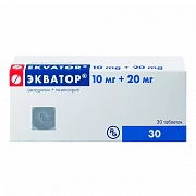 EKVATOR tabletkalari 20mg/10mg N30