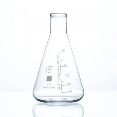Коническая колба (колба Эрленмейра ) широкое горлышко 500 мл