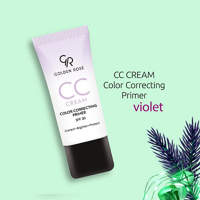 Крем-праймер для коррекции цвета cc cream color correcting primer- green 3373 Golden Rose:uz:Rangni to'g'rilash uchun krem-primer cc krem ​​rangini to'g'rilovchi primer - yashil 3373 Golden Rose