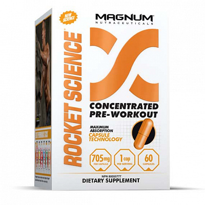 Предтренировочный комплекс Magnum Nutraceuticals Rocket Science 60 капсул:uz:Magnum Nutraceuticals Rocket Science mashg'ulotdan oldin 60 ta kapsula