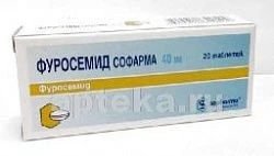 FUROSEMID SOFARMA 0,04 tabletkalari N20