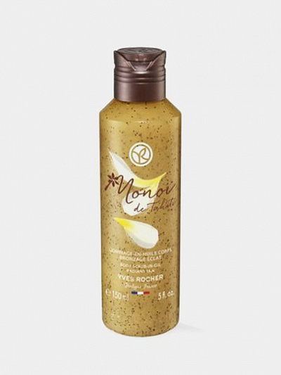 Масляный гоммаж для тела для сияющего загара Yves Rocher Monoi de Tahiti, 150 мл