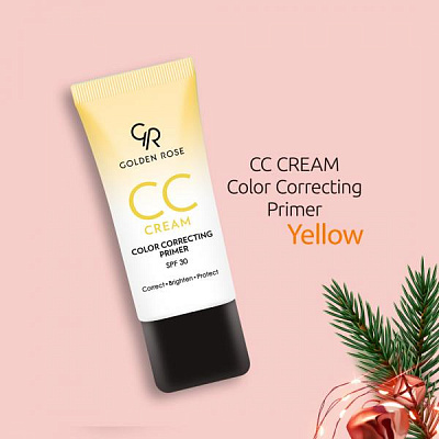 Крем-праймер для коррекции цвета cc cream color correcting primer- yellow 3373 Golden Rose:uz:Rangni to'g'rilash uchun krem-primer cc krem ​​rangini to'g'rilovchi primer- sariq 3373 Golden Rose