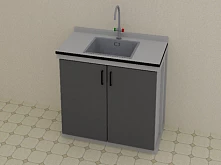 Лабораторный стол-мойка 1200*650*850 мм:uz:Laboratoriya stoli-lavabo 1200*650*850 mm