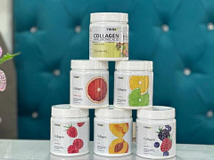 Kollagen s vitamini va gialuron kislotasi bilan