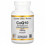 California Gold Nutrition, BioPerine ekstrakti bilan USP Coenzyme Q10, 100 mg, 150 sabzavotli kapsulalar