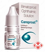 Kirpiklarni ostirish uchun vositalar Careprost (Kareprost) Bimatoprost oftalmik eritma