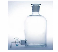 Vulf shishasi (aspirator shishasi) musluk va maydalangan qopqoq bilan, 2,5 l