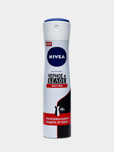 Антиперспирант Nivea Max Pro, черное и белое, 150 мл