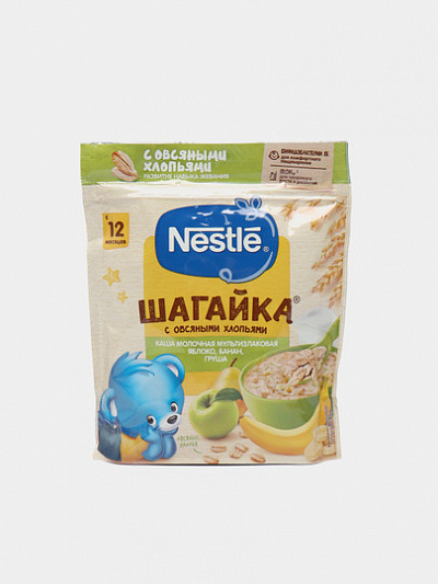 Каша Nestle Шагайка мультизлак  яблоко-банан-груша, 200 гр