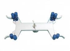 Двойной держатель для бюретки с роликами:uz:Rolikli ikki qavatli buretka ushlagichi