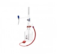 Byuretka, avtomatik, shisha, ptfe oraliq kran bilan, 50 ml 