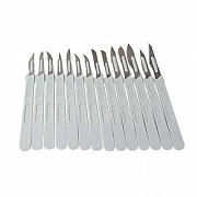 Скальпель хирургический, стерильный, одноразового применения из нержавеющей стали