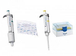 Eppendorf Research(R) plus pipetka 1-kanalli ovoz balandligi sozlanishi, turli ranglar