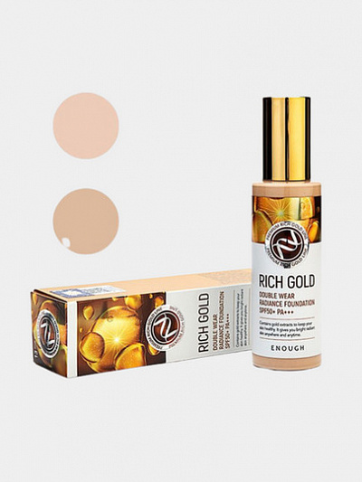 Тональный крем Enough Rich Gold Double Wear Radiance Foundation SPF50, тон №21, 100 мл