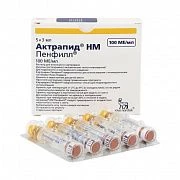 AKTRAPID PENFILL inyeksiya uchun eritma 3ml 100ME/ml N5