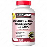 Kaltsiy sitrat, magniy va sink  Kirkland Signature Kirkland Calcium citrate magnesium zinc 500 dona
