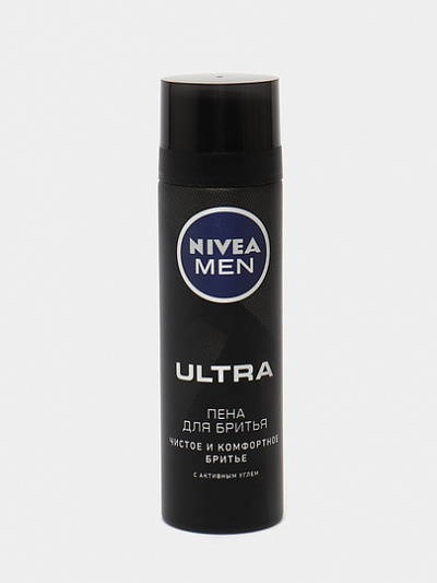 Пена для бритья Nivea Men Ultra, чистое и комфортное бритьё, 200 мл