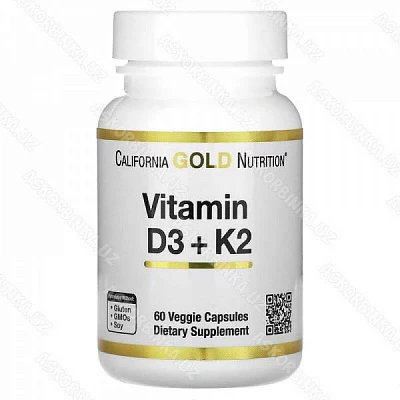 Bитaмины DЗ+K2, CGN, 60 pacтитeльныx кaпcул:uz:Dz+K2, CGN vitaminlari, 60 o'simlik kapsulasi