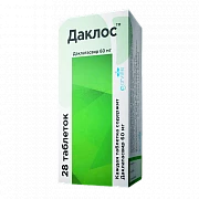 DAKLOS tabletkalari 60mg N6