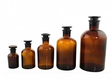 Бутыль для реагентов с притертой пробкой (125-5000) мл:uz:Ezilgan Mantar (125-5000) ml reagent shishasi