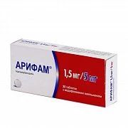 ARIFAM tabletkalari 1,5mg/10mg N30