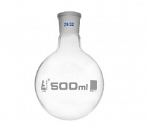 500 ml dumaloq tubli kolba, 29/32 shlif, borosilikat shisha