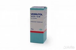 Веррутол (Verrutol) препарат от бородавок и папилом:uz:Verrutol siğil va papillomalar uchun preparat