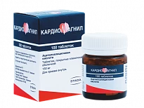 KARDIOMAGNIL tabletkalari 150 mg+30,39 mg N100